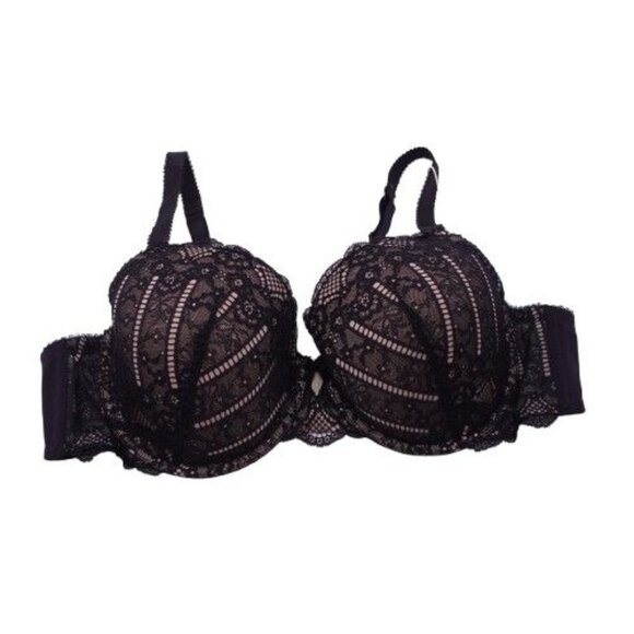 Dorina Other - NEW Dorina Celine Demi Bra Non Padded Lace Underwire Bra Size 44B Black